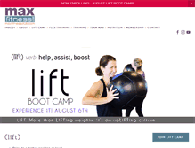 Tablet Screenshot of maxfitnessclub.com